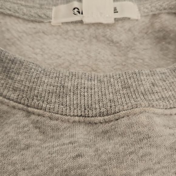 Garage Ladies Crop Sweater With Ruffled Long Sleeves XS Gray - Picture 15 of 16